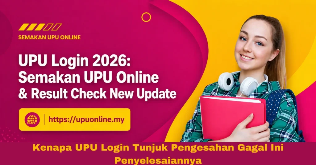 Kenapa UPU Login Tunjuk Pengesahan Gagal Ini Penyelesaiannya