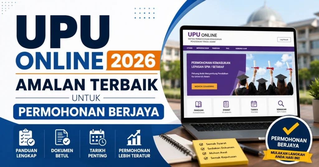 UPU Online 2026: Amalan Terbaik Untuk Permohonan Berjaya