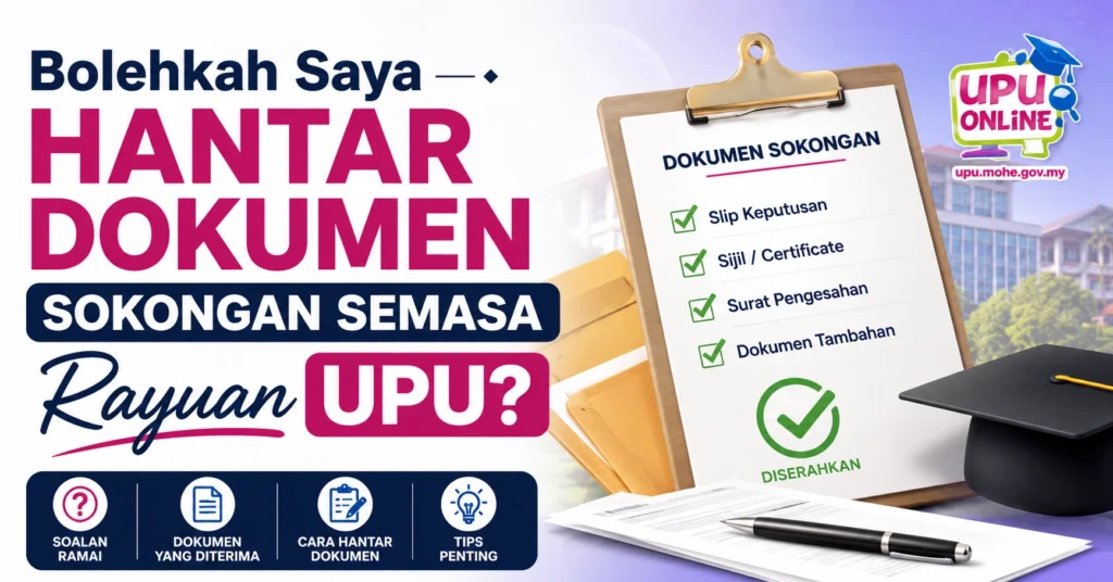 Bolehkah Saya Hantar Dokumen Sokongan Semasa Rayuan UPU?